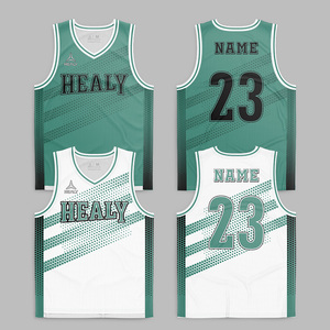 Camisetas de Baloncesto Healy 2026 Verde Bosque con Cuello en V, Cómodas y Ligeras, de Tela de Poliéster, sin Mangas, Unisex - Product Image 3