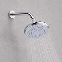 Douche de plafond chromée anti-rayures avec articulation flexible pivotante, jet unique, garantie 3 ans pour salle de bain moderne