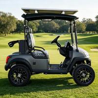Voiturette de golf électrique personnalisable 5KW AC, 2 places, batterie lithium 48V, châssis métallique, pour terrains de golf et communautés
