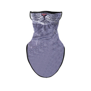 Cat Print Triangular Neck Warmer Cooling Sun Protection Cycling Headscarf Unisex Adult - Product Image 1