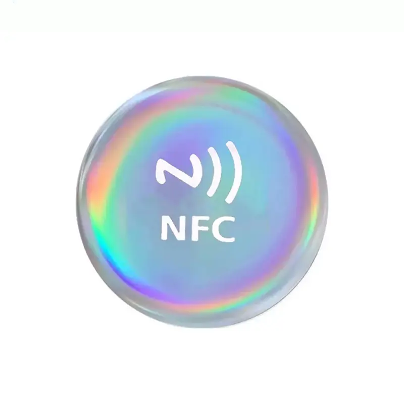 Toptan fiyat özel logo sosyal medya telefon nfc etiketi su geçirmez NFC Rfid sticker telefon için