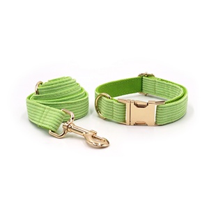 Tiktok, superventas, nuevos productos, conjunto de correa ajustable para perros, Correa y collar de perro personalizados de pana elegantes, correas para mascotas - Product Image 5