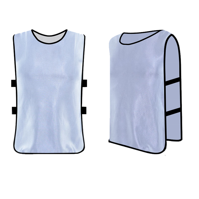 2024 Custom 100% Polyester Soccer Vest Breathable Football Training Bibs Sports Pinnies for Children's Automated Cutting