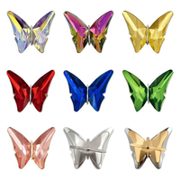 Clips de chaussures en métal papillon avec cristaux, ornements pour chaussures à talons hauts pour femmes, accessoires de boucle de chaussure à cristaux, vente en gros