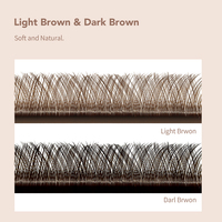 DIYDAY Vente en gros Offre Spéciale YY 2D 0.07 Noir Marron Éventails de volume souples préfabriqués fabriqués à la machine pour