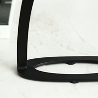 Flolenco – Bougeoir de table minimaliste en fer forgé, design géométrique, noir mat, pour bougies pilier, idéal pour salle à manger et salon