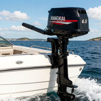 Moteur hors-bord 4 temps 6,5 CV Hidea pour bateaux de pêche gonflables, économique en carburant et à alimentation de secours