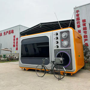 Kiosque de forme rétro, structure en acier, maison préfabriquée, station commerciale, bureau temporaire, chariot de restauration mobile - Product Image 2