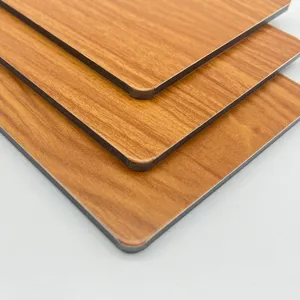 IDEABOND Hersteller Wand verkleidung Außen dekoration Holzmaserung Aluminium Verbund platten