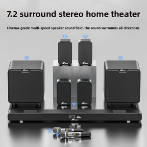 Echo <span class=keywords><strong>Wall</strong></span> <span class=keywords><strong>Berlin</strong></span> Sound LCD TV avec microphone dynamique, haut-parleur de karaoké pour home cinéma en métal, projecteur audio externe - Product Image 6