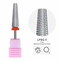 Mèches coniques à baril 24mm de long en acier au tungstène forets à ongles argent Durable fraise carbure manucure accessoires outils