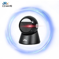 Escáner de Código de Barras de Escritorio JR-T28, Alta Velocidad, Escaneo Automático de 360 Grados, Lector de Códigos de Barras 2D CMOS, Escáner de Códigos QR para Supermercado