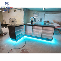 Vitrine de Magasin de Cigarettes et de Tabac avec Éclairage LED Personnalisé, Design USA LOCAL Va Pe Smoke Store, Modélisation 3D CAD PENBO, Couleur/Taille Personnalisables