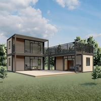 Maisons conteneurs écologiques à plusieurs étages avec terrasse et mur-rideau en verre, proposant plusieurs designs pour la maison de vos rêves