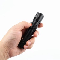 Senter Led Mini taktis dapat diperbesar, Senter USB aluminium dengan klip