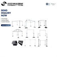 Supports de toile de fond télescopiques portables en aluminium robuste pour concerts et expositions