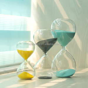 Reloj de arena de cristal de nuevo estilo 1 2 3 5 <span class=keywords><strong>10</strong></span> minutos reloj de arena de cristal con temporizador de arena de colores claros - Product Image 3