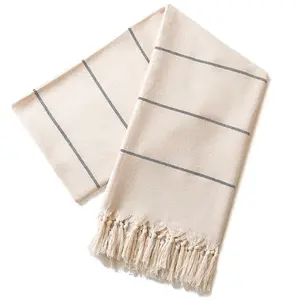 Turkish Beach Towel Embroidered Cream Turkish Fringe Beach Towel Beige White Bath Towel