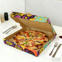 Boîtes à pizza personnalisées avec logo, emballage biodégradable et écologique pour les petites entreprises