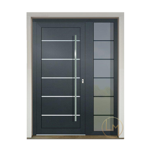 Porta d'Ingresso Moderna Singola in Stile Francese, Porta Interna Principale Pivotante Nera per Casa di Lusso - Product Image 6