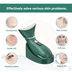 Beauty Device Home Use Electric Face Neck Beauty Massager Vibrator Facial <b>Heating</b> Cool Lifting Tool - Product Image 3