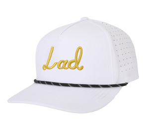 Gran oferta, nueva gorra de Golf blanca de 5 paneles a la moda, logotipo personalizado, diseño deportivo, poliéster impermeable con cuerda perforada cortada con láser - Product Image 3