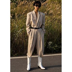 Conjunto <span class=keywords><strong>de</strong></span> chaqueta y pantalón <span class=keywords><strong>de</strong></span> talla grande con bolsillos delanteros, conjunto <span class=keywords><strong>de</strong></span> <span class=keywords><strong>traje</strong></span> con estampado <span class=keywords><strong>de</strong></span> silueta - Product Image 3