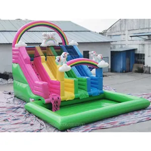 Parque inflable de agua con tobogán para niños y adultos, piscina de grado comercial de 9x6,5 m, de fábrica de China - Product Image 1