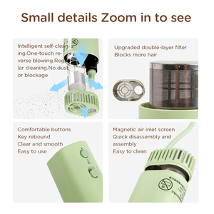 Guantes y Rodillos Silenciosos de Alta Potencia para Eliminar el Pelo de Perros con Iones Negativos, Control de Temperatura a 75°C, Soplador de Poliéster para el Cuidado de Mascotas - Product Image 4