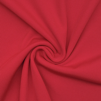 Einfarbige Polyester-Stoffe mit Spandex, Großhandel 2x2 Rippstrickstoff für Kleidung