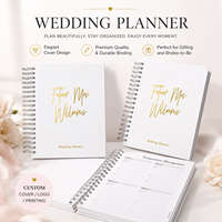 Carnet de notes personnalisé pour mariage, spirale, couverture blanche, dorure à chaud, nom personnalisé, OEM ODM, vente en gros en usine