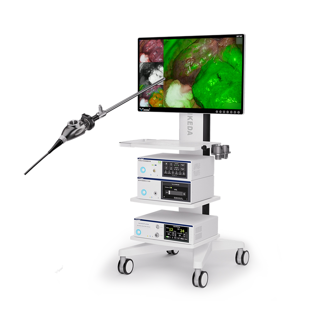 IKEDA 4K ICG Fluorescence Medical Endoscope Camera System Surgical Endoscopy Machine System for Complete Laparoscopy Tower