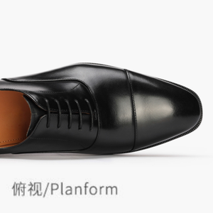 Chaussures Oxford en cuir noir pour hommes, en cuir de veau pleine fleur italien, semelle en caoutchouc, chaussures de cérémonie, chaussures de mariage, chaussures de luxe - Product Image 1