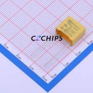 ตัวเก็บประจุแบบปลอดภัย X2Q2104KN1B0130120060ES0 แบบมีรูทะลุ (THT), ระยะขา P=10 มม. 100nF 10% 305V X2 - Product Image 1