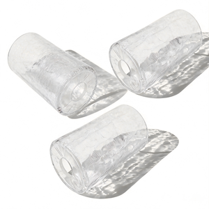 Paralume <span class=keywords><strong>in</strong></span> <span class=keywords><strong>Vetro</strong></span> Cilindrico Trasparente Effetto Craquelé, Ricambio per Lampada da Parete, Applique e Lampadario - Product Image 5