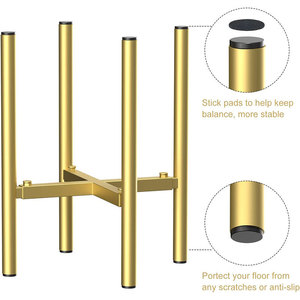 <span class=keywords><strong>Support</strong></span> de plante <span class=keywords><strong>en</strong></span> métal <span class=keywords><strong>réglable</strong></span> de 8 à 12 pouces, <span class=keywords><strong>support</strong></span> de plante moderne pour la décoration intérieure et extérieure, largeur <span class=keywords><strong>réglable</strong></span> - Product Image 5