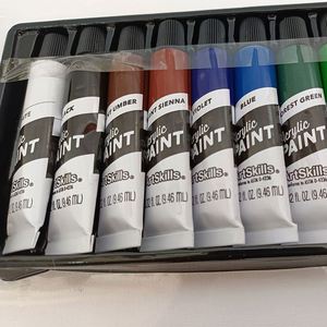 ชุดสีอะคริลิคสดใส 12 สี พร้อมแปรงสำหรับวาดภาพบนผ้าใบ แก้ว กระดาษ-สำหรับเด็กและผู้ใหญ่ - Product Image 5