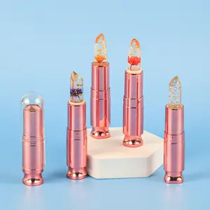 Kustomisasi Pink 24K Emas Pelembab Lipstik Warna Ajaib Perubahan Suhu Pelembap Bibir Perbaikan Pelembap Bibir Perawatan Bibir