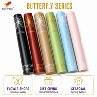Papier d'emballage en plastique pour bouquets en gros, papier de fleuriste coréen, papier d'emballage pour fleurs imperméable