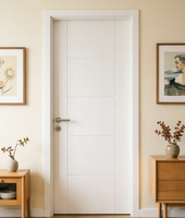Nouvelles Arrivées Porte Intérieure Moderne en Bois Massif pour Chambre à Coucher – Design Couleur Bois