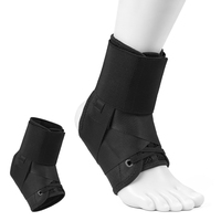 KS-3077 # Attelle de cheville réglable à lacets, stabilisateur de cheville en maille respirante avec sangle enveloppante pour le sport, la course à pied et le cyclisme