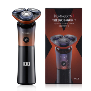 เครื่องโกนหนวดไฟฟ้าแบบใบมีดหมุนสามใบสำหรับผู้ชาย ชาร์จผ่าน USB หัวแม่เหล็กถอดออกได้ หัวโกนแบบลอย 3 มิติ แบตเตอรี่ 600mAh รับประกัน 1 ปี - Product Image 1