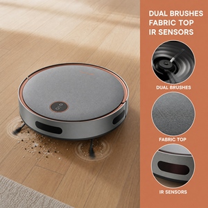 QF403 Strong Suction HEPA Home Garage Use 2-in-1 Robot Vacuum Cleaner Wet/Dry <b>Mopping</b> Battery - Product Image 5