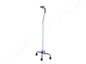 Bastón cuádruple de base grande para personas mayores con mango de doble compensación Bastón ajustable de 4 puntas con 4 Patas para mayor estabilidad - Product Image 2