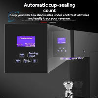 Machine semi-automatique de scellage de canettes de boissons en acier inoxydable avec affichage LED et compteur, pour usage commercial