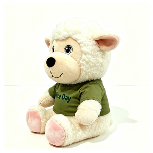 Peluche mouton personnalisée, animal en peluche agneau, adorable peluche mouton, peluche mouton assis, peluche mouton avec chemise - Product Image 2