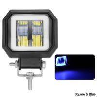 12V-80V étanche rond ange yeux LED lumière Portable projecteurs moto tout-terrain camion conduite voiture bateau travail lumière