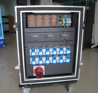 Équipement de distribution d'alimentation portable pour montage en rack, système de sonorisation professionnel, boîte de commande électrique avec boîtiers de distribution