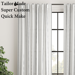 Jinchan White <strong>Curtains</strong> Striped <strong>Curtains</strong> for Living Room Window Treatment Modern Linen Look <strong>Ticking</strong> <strong>Stripe</strong> Light Filtering - Product Image 1