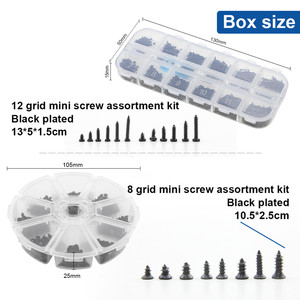 Kit de vis et écrous NINDEJIN en acier M1.2 M1.4 M1.5 M1.7 M2, petit jeu de vis de taraudage électroniques pour lunettes et montres - Product Image 4